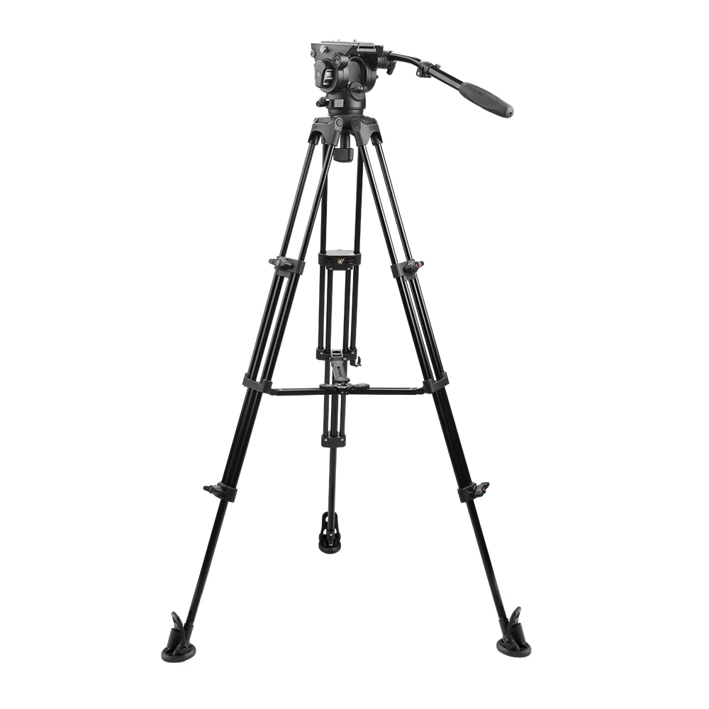 E-IMAGE EK780 Professional Video Tripod Kit With Continuous Pan And Tilt Drag For Videographers And Cinematographers