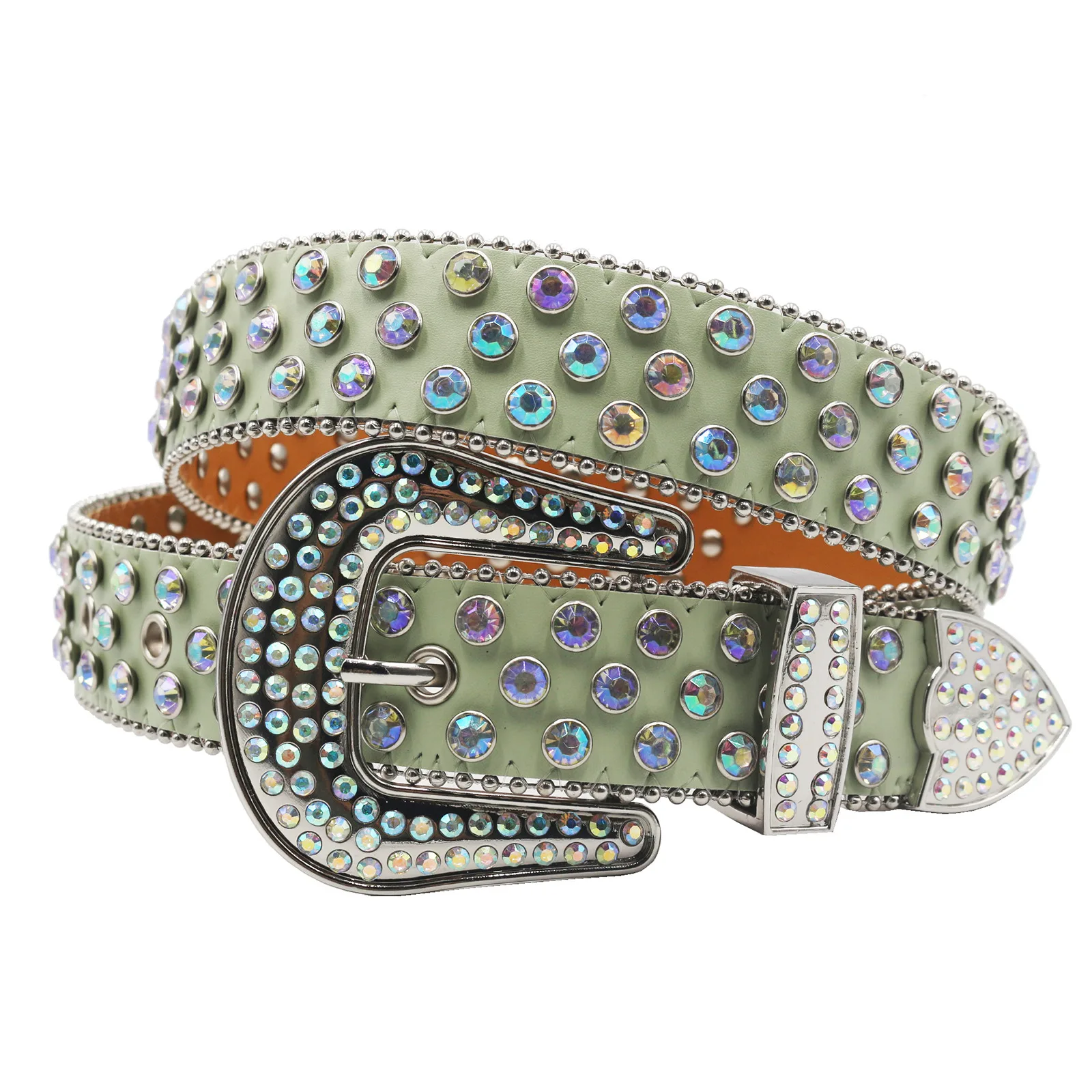 

mens casual diamond studded belts soft leather rhinestone belt party nightclub designer waistband women pin buckle trend strapon