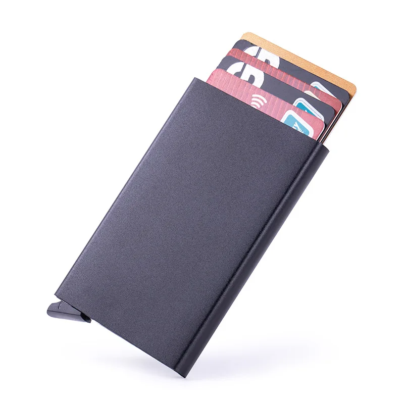 Metal Aluminum Alloy Credit Card Case Card Case Automatic Card Holder   Holder Wallet Anti-degaussing RFID