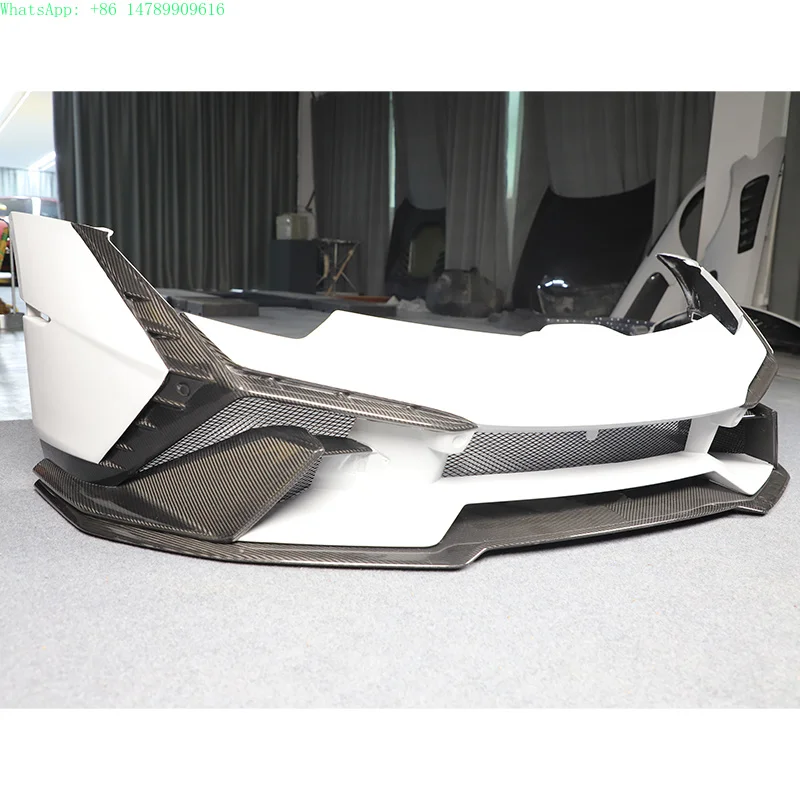 Customized Automotive Body Modification KitCar Upgrade Carbon Fiber Front Bumper With Fog Light Bolt-On New Condition Fit For 20