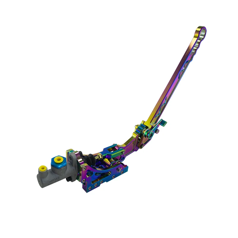 WLR RACING - Universal Jdm Hydraulic Horizontal Rally Drifting E-brake Lever HandBrake NEO CHROME BLACK SILVER WLR3633