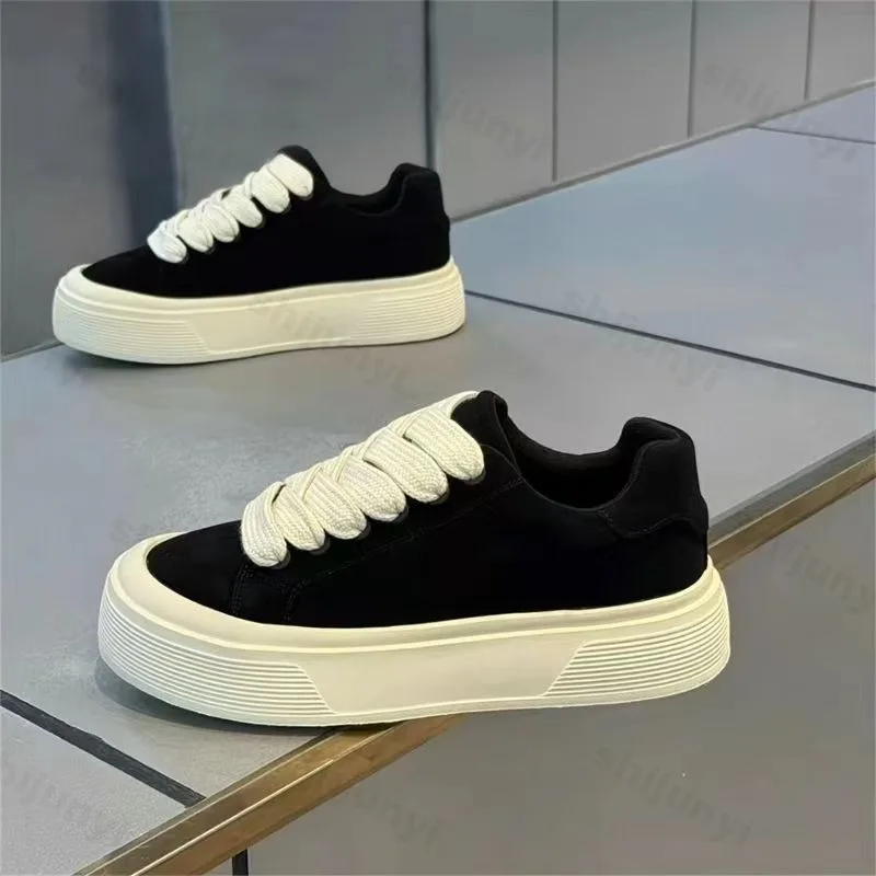 Zapatos vulcanizados para Hombre, calzado deportivo antideslizante de suela gruesa, moda para actividades al aire libre, otoño 2025, Zapatos para correr