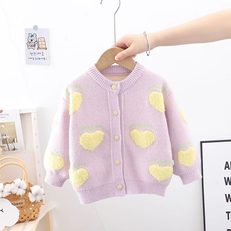 Fashion Baby Girl Winter Clothes Cardigan for Girl Knitted Sweater Soft Autumn Children Girl Baby Sweater Outerwear