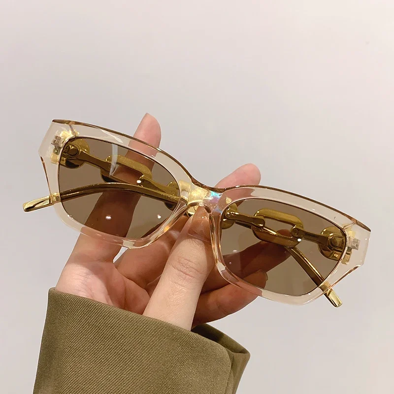 Classic Casual Sunglasses For Women Men Fashion Vintage Chain Leg Cool Trend Brand Design Outdoor Party Shades Eyewear