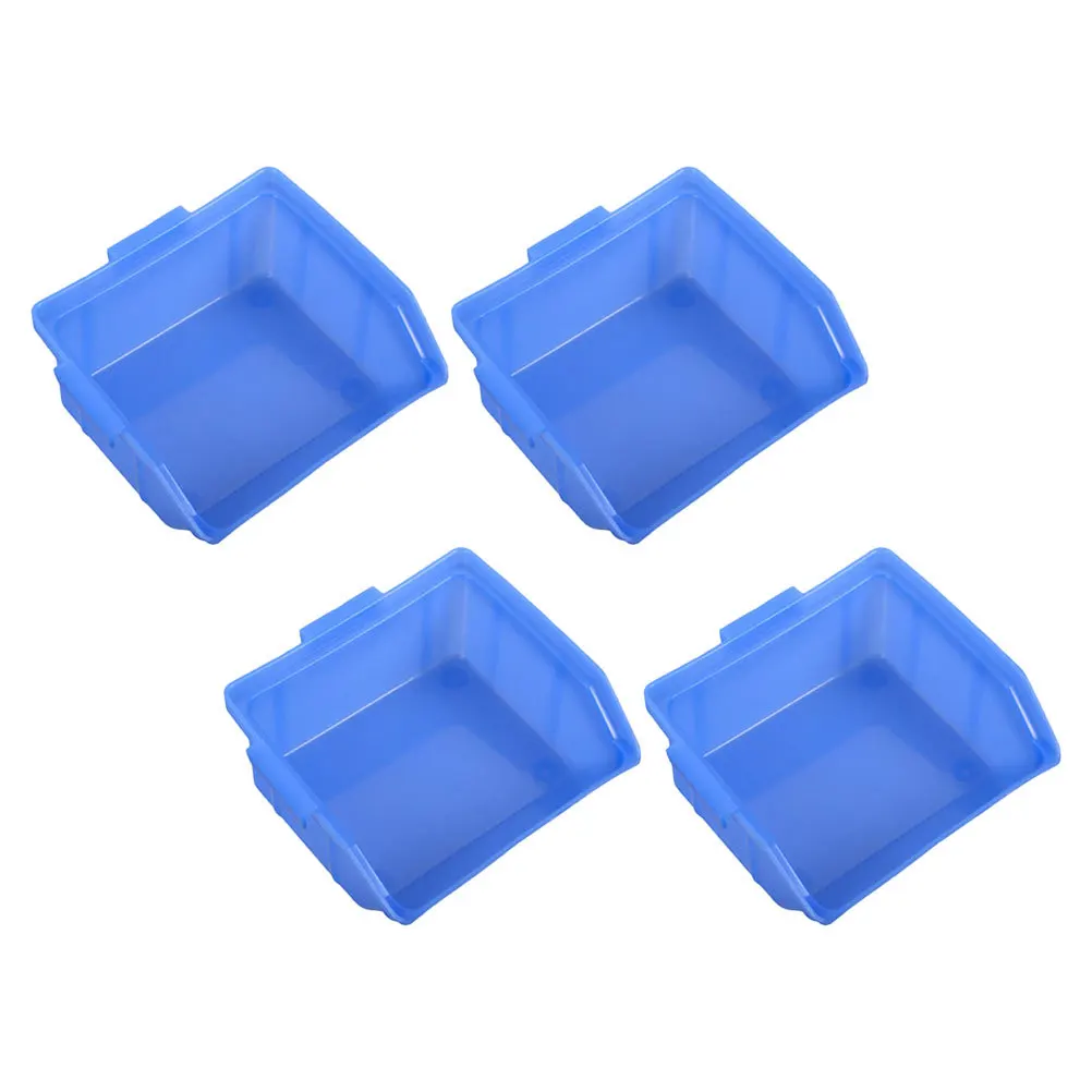 

4 Pcs Parts Box Plastic Bins Craft Storage Containers Modular Case Holder Abs Nut and Bolt Organizer