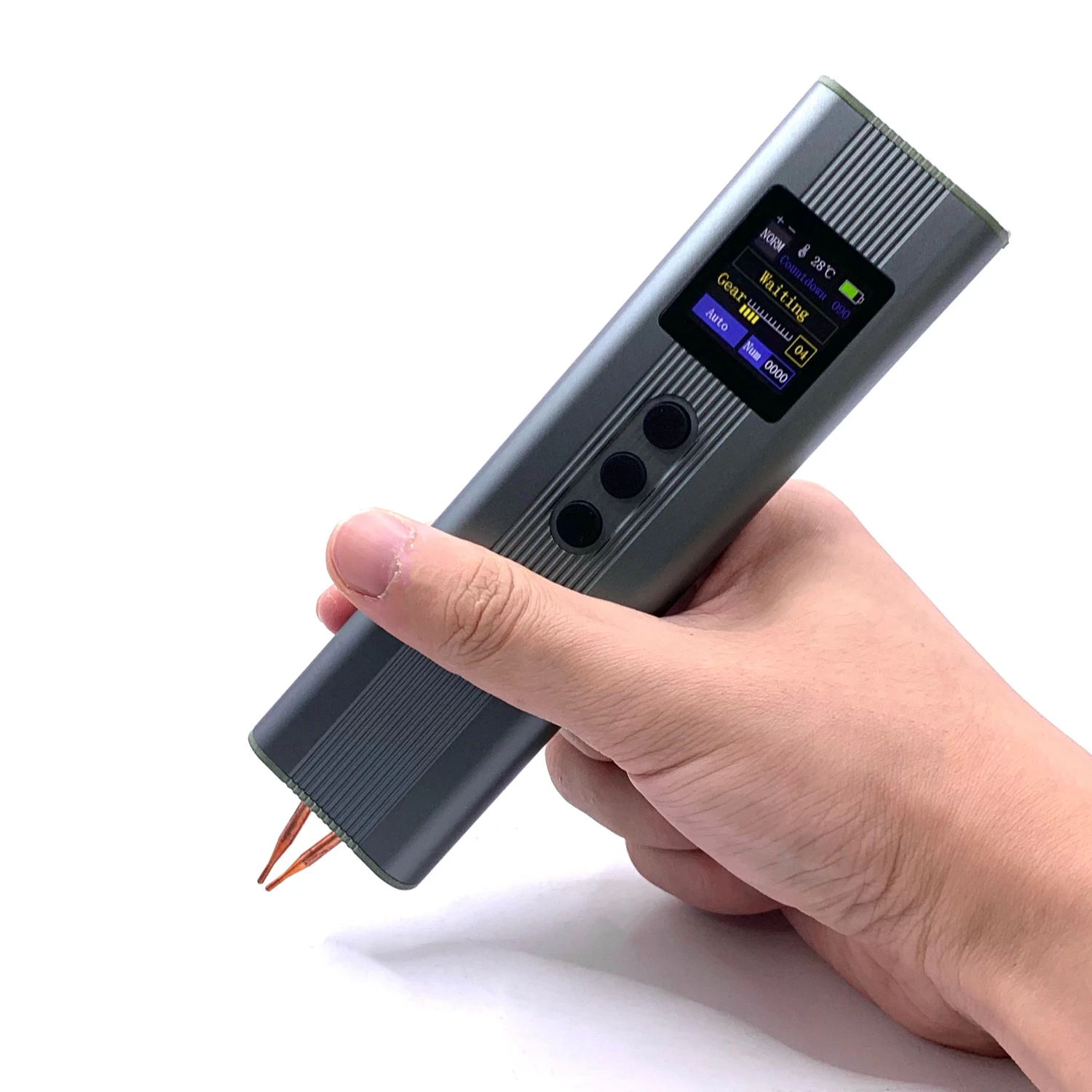 ماكينة لحام نقطي بشاشة رقمية قابلة للتعديل مكونة من 11 مستويات، لحام شريط النيكل ببطارية مزدوجة النبض 18650، تصميم محمول