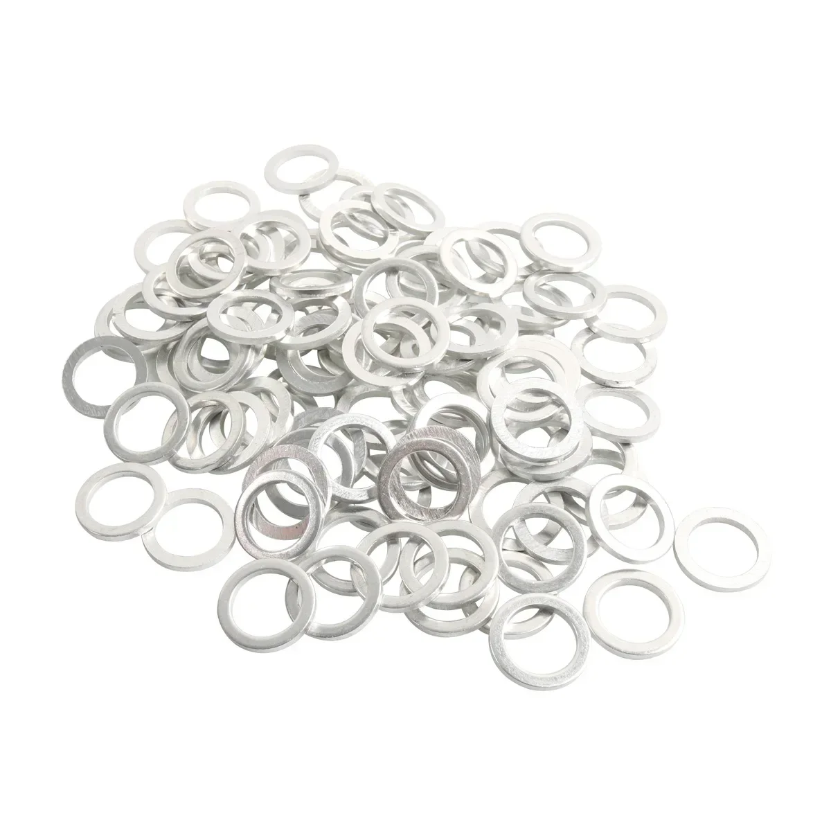 100 PC 14.5MM OIL DRAIN PLUG WASHER GASKETS For Kia / Hyundai 21513-23001 Chrome