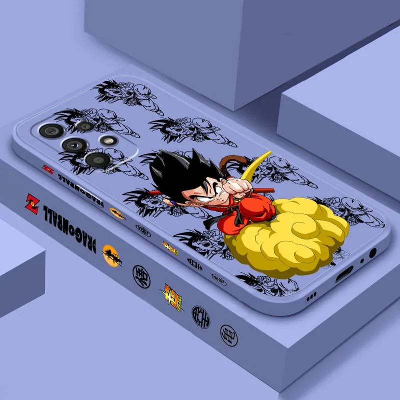 

Dragon Ball Son Goku For Samsung Note 20 Ultra A04 A05 A13 A15 A14 A12 A22 A23 A25 A42 5G Liquid Left Rope Phone Case