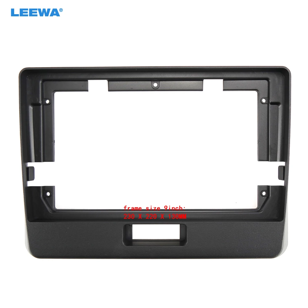 

LEEWA Car 2Din Audio Face Plate Fascia Frame For Suzuki Carry 2019+ 9" Big Screen Stereo Panel Dash Mount Refitting Kit #CA7522