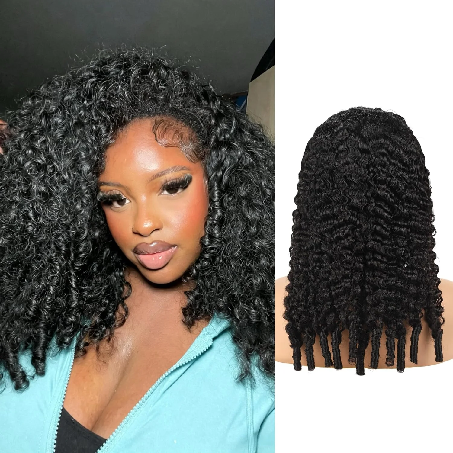 New Arrival 220% Density Half Wig Human Hair Burmese Curly Wig 16-32 Inch with Spiral Curls End 3 In 1 Half Wig Seamless Flip Over Glueless Wigs for Women with Drawstring Beginner Friendly Natural Color
