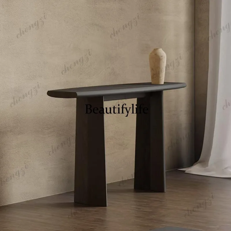 Solid wood entrance table Extremely narrow entrance table B & B hotel aisle entrance case