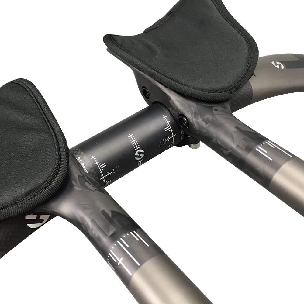 TOSEEK Carbon Bike TT Handlebar Rest Relax Bar Ends Triathlon Time Trial MTB TT Road Bicycle Parts 400/420/440mm