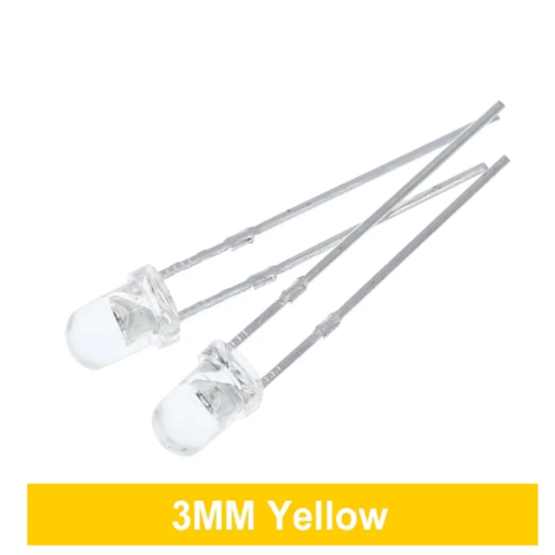 100 Uds. Cuentas de lámpara LED de montaje en superficie con cabeza redonda sin bordes de 3mm, cuentas de luz rojas, amarillas, verdes, azules y blancas y verdes