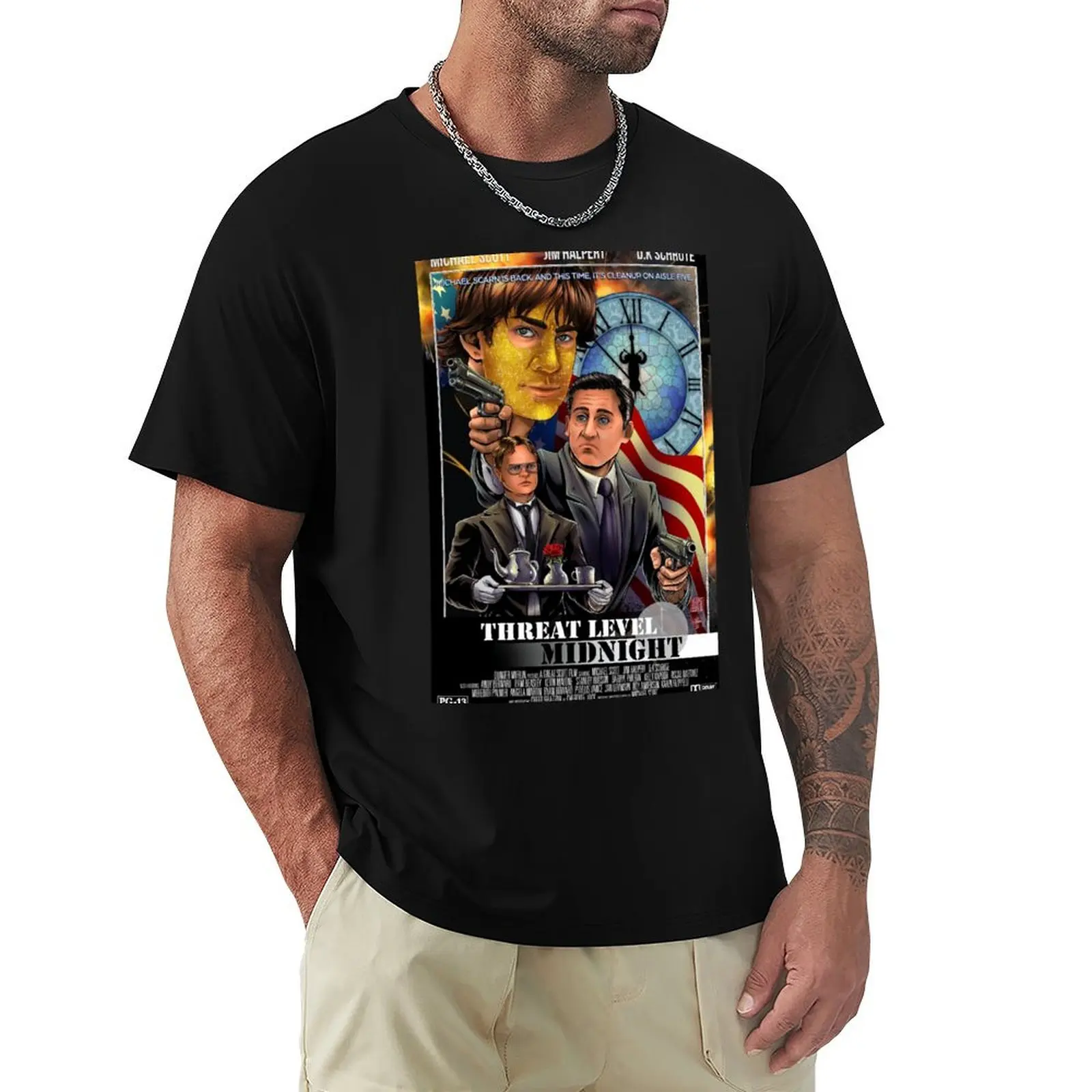 Threat Level Midnight - The Office T-Shirt Construction Work Tee Shirt