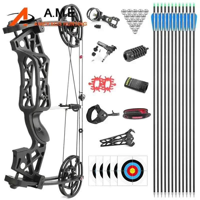 

40-65lbs Compound Bow Shooting Steel Ball and Archery Arrow Dual Purpose Bow for Left and Right Hand Target Vehicle Hunting Bow