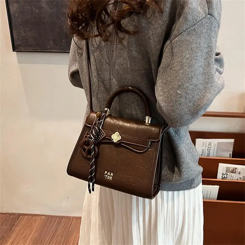 

Сумка в стиле ретро, простые пригородные женские сумки на плечо с подвеской, женская модная модная элегантная сумка через плечо