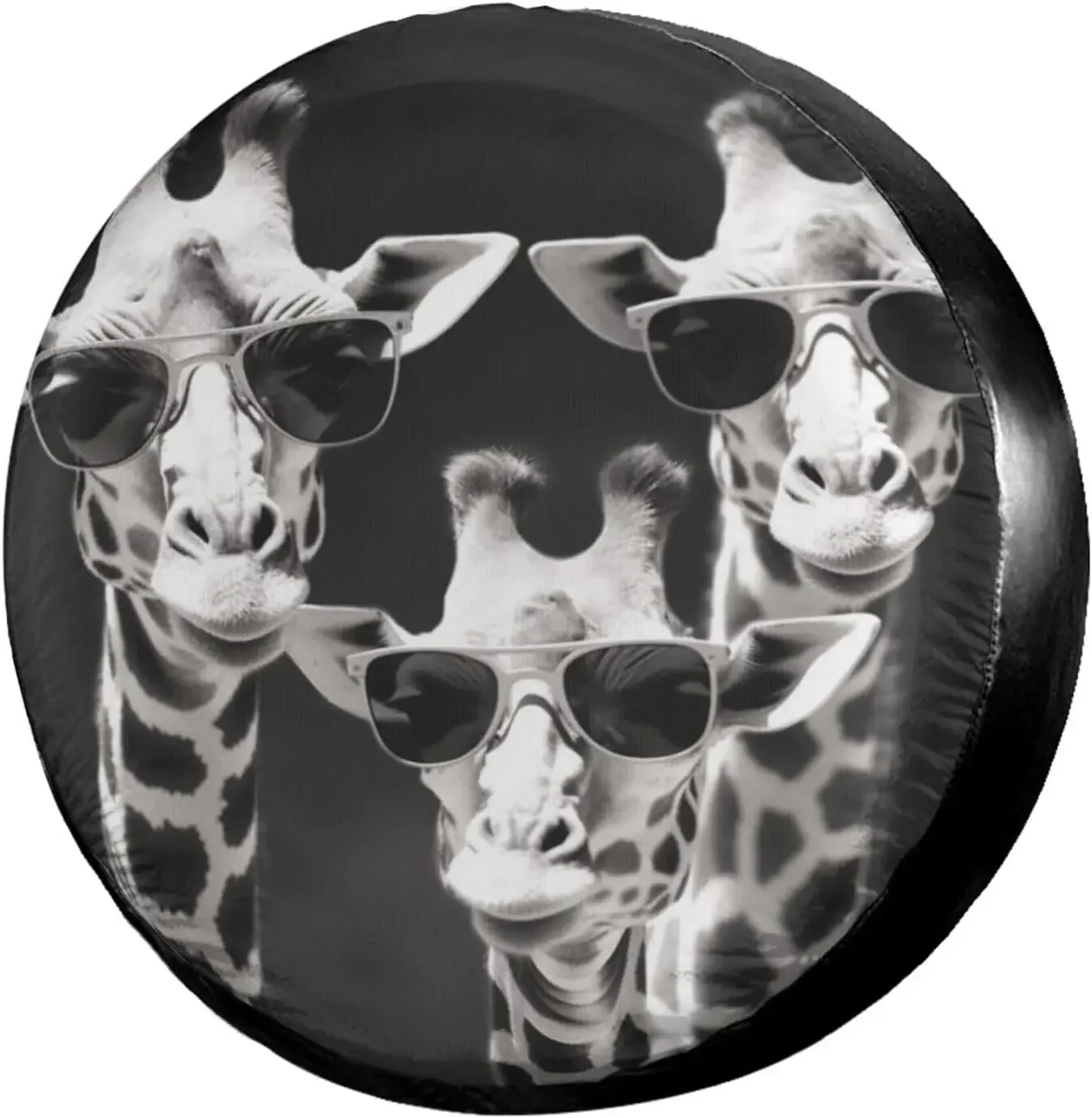 Giraffe Spare Tire Cover Dust-Proof Wheel Tire Cover Fit Trailer RV SUV and Many Vehicle 15 Inch for Men Women Car Accessories