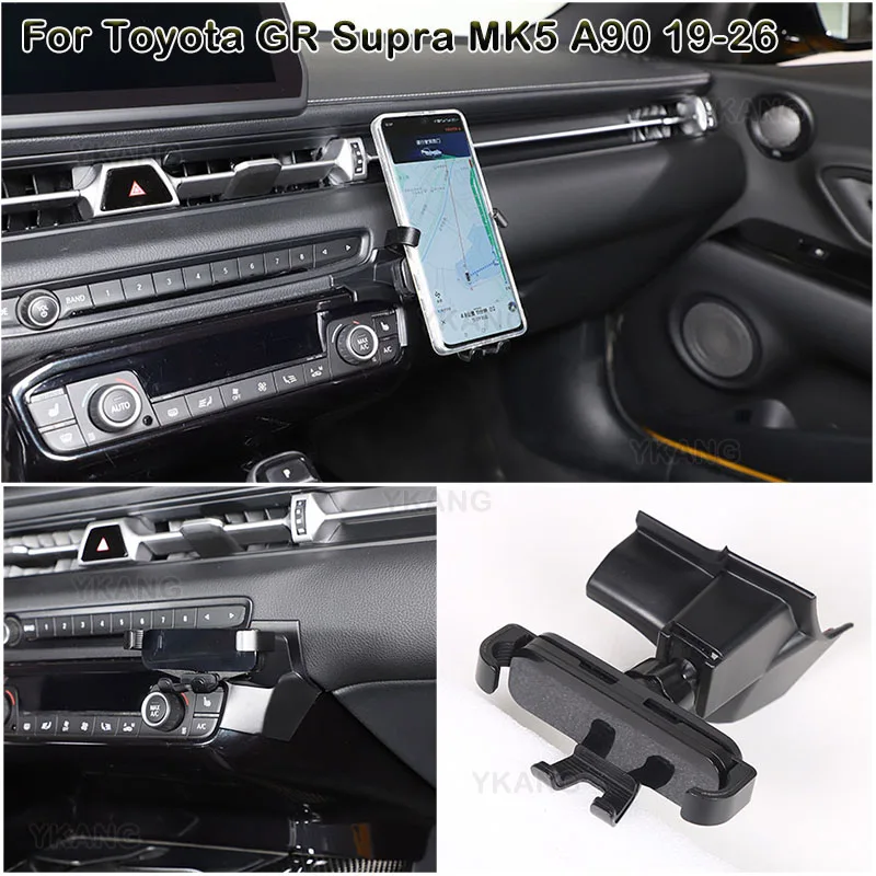 For Toyota GR Supra MK5 A90 19-25 Car Phone Holder Gravity Air Vent Clip Mount Mobile Cell Phone Stand GPS Wireless Charging