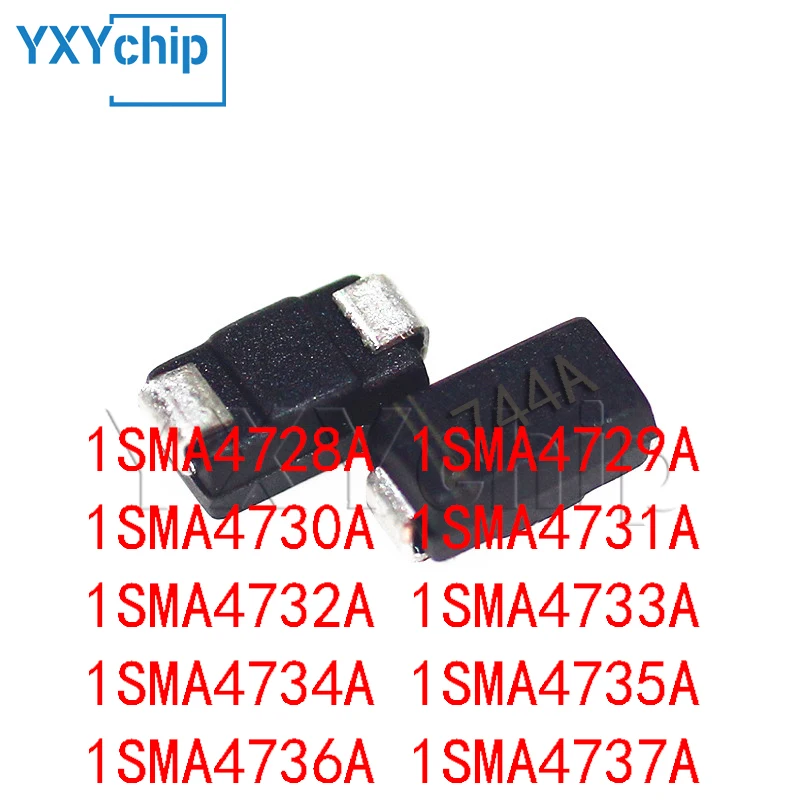 50PCS Zener Diode 1SMA4728A 1SMA4729A 1SMA4730A 1SMA4731A 1SMA4732A 1SMA4733A 1SMA4734A 1SMA4735A 1SMA4736A 1SMA4737A DO-214AC