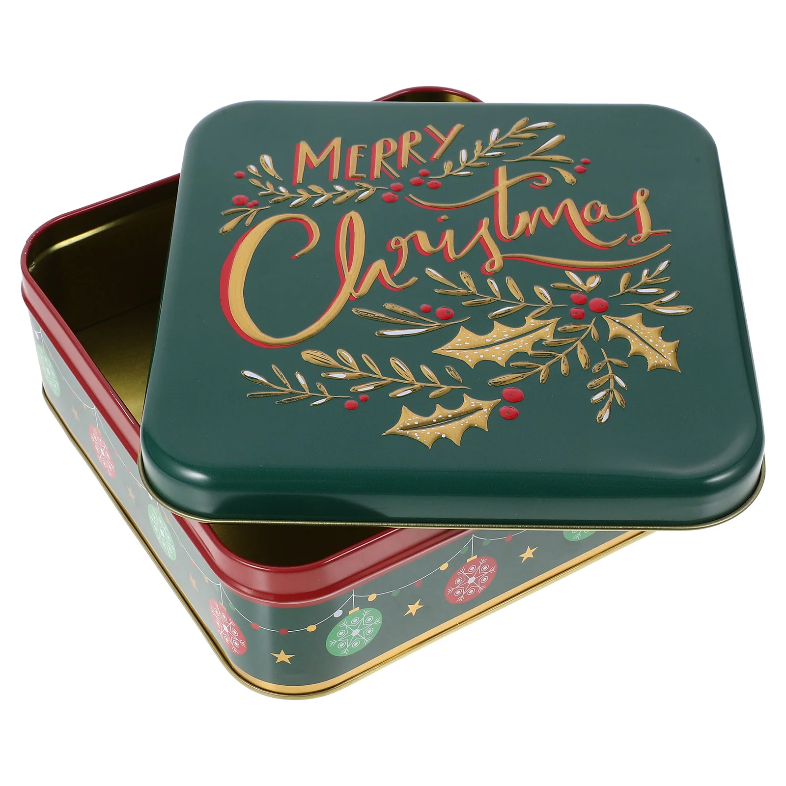 

Holiday Cookie Tins Gift Card Boxes with Lids Christmas Sugar Case Tinplate Sweet Container Candy Jar