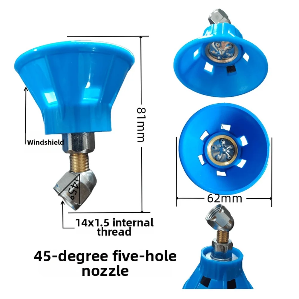 High-Pressure Garden Sprayer Nozzle with Stainless Steel Components and Plastic Body for Reliable Outdoor Performance