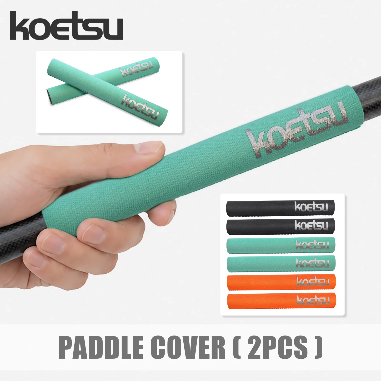 KOETSU 2PCS Kayak Paddle Non-Slip Grips,Thickened Wear-resistant Paddle Shaft Protective Covers, Sweat-absorbent Hand Guard view 4