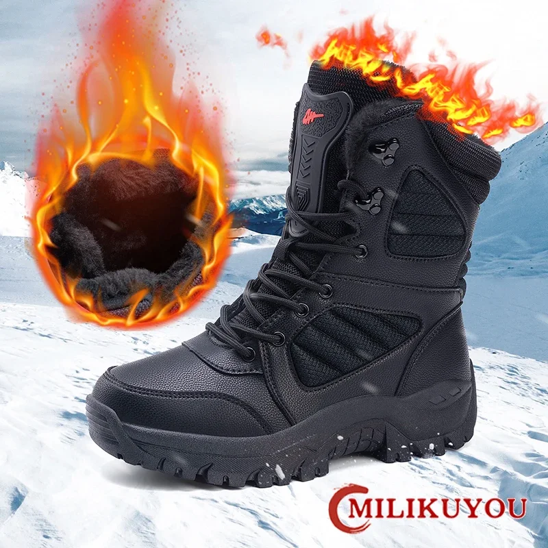 Winter Brand Women's Boots Plush Snow Boots Outdoor Non-slip Sneakers Men Warm Waterproof Boots Fashion Designer Couple's Shoes