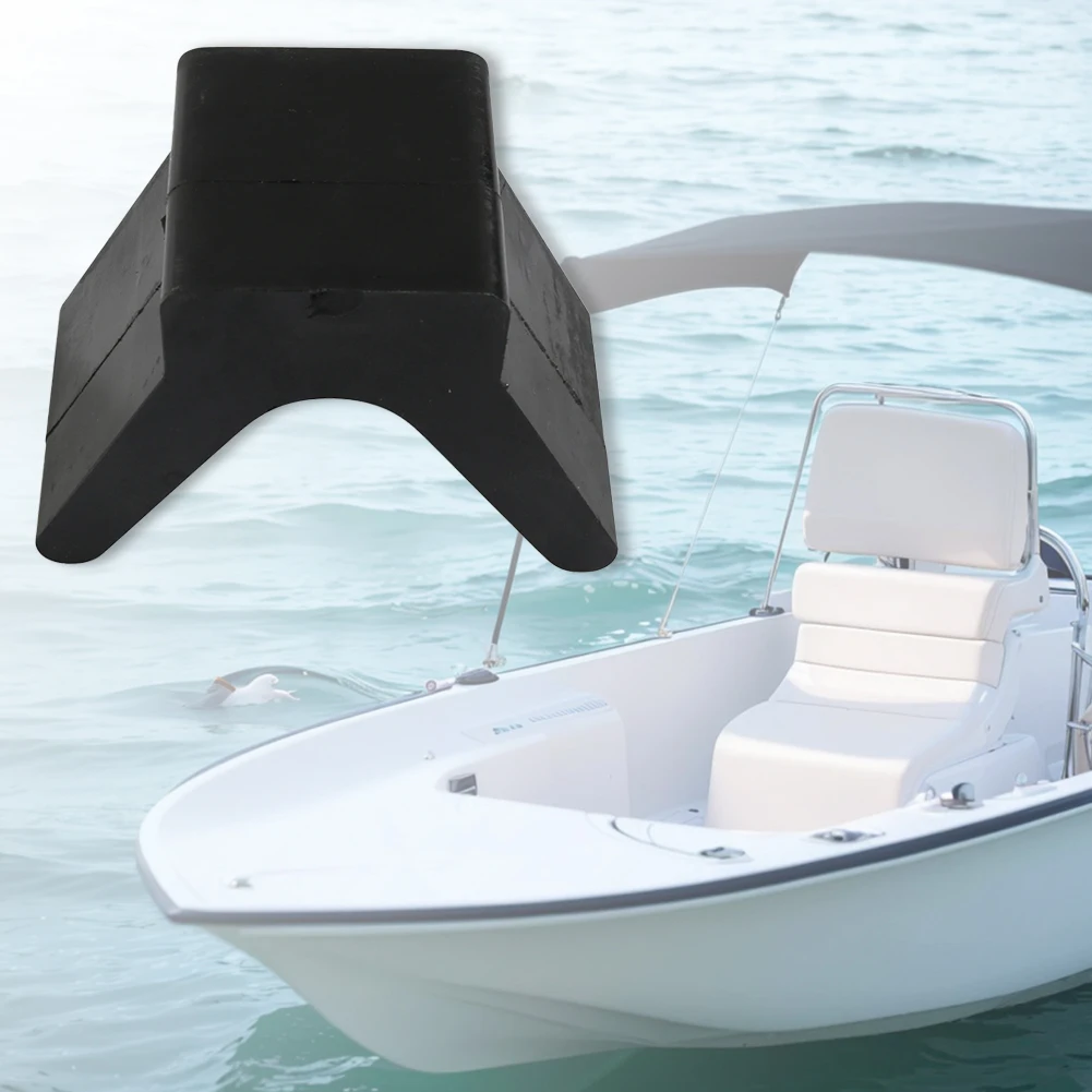 2インチV型ボウストップ、ノンマーキング、ボートトレーラーボウストップ、1/2インチ取り付け穴径、スキーボートトレーラーキャラバン用ゴム