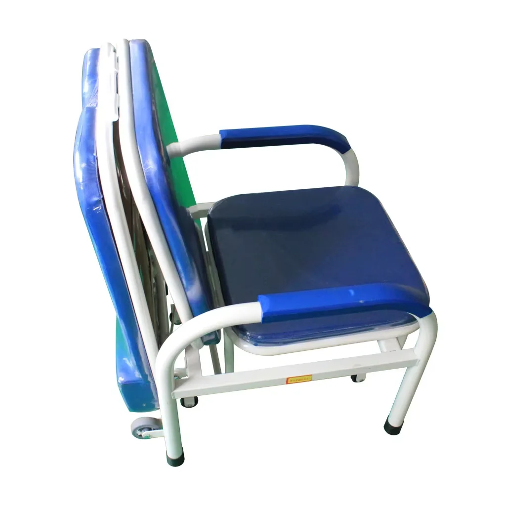 

Hospital Furniture Leather Escort Bed and Folding Chair for Ward Use