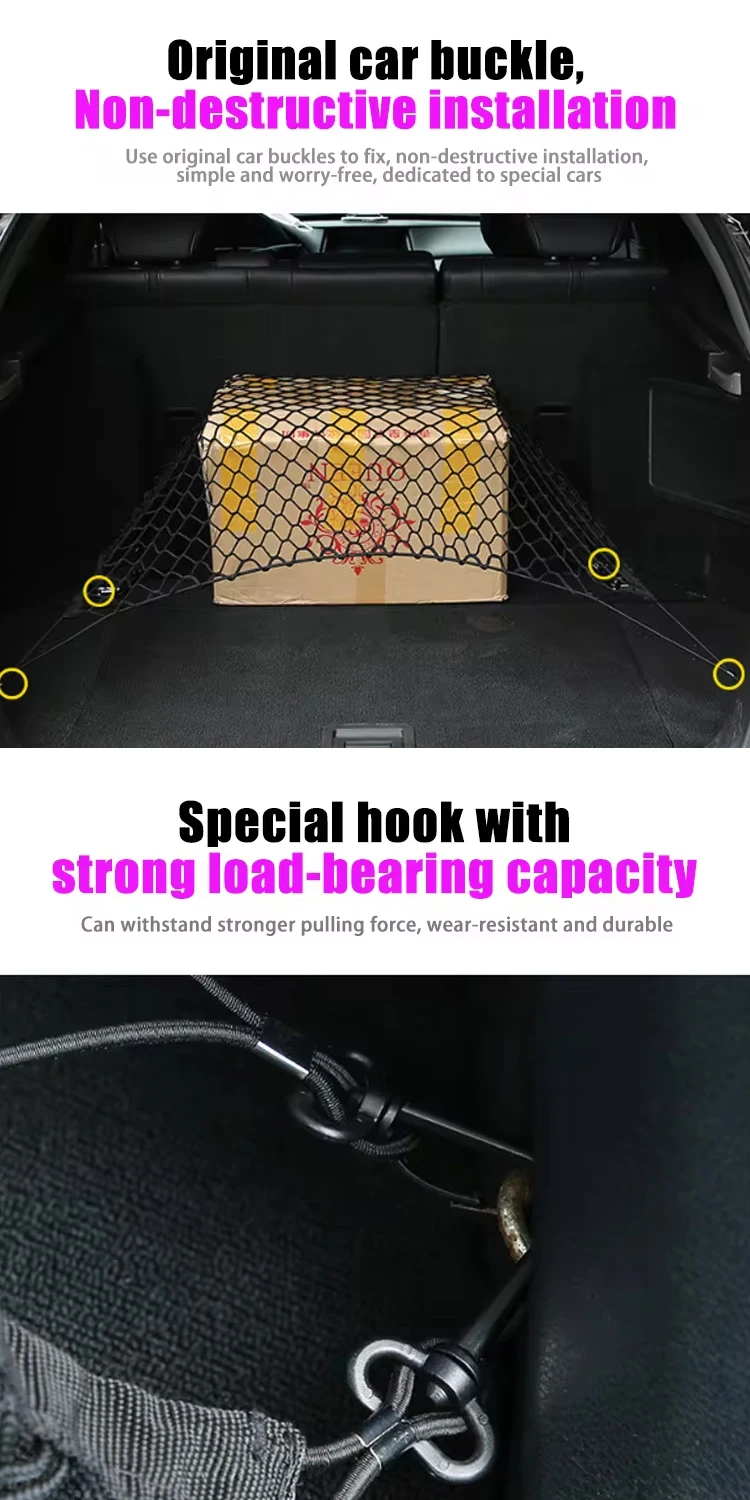 Kofferraumnetz für Toyota RAV4 XA50 2019-2024 2020 2021 2022 Kofferraum Gepäck Mesh Nylon Tasche Lagerung Hinten Zurück Fracht Auto Zubehör – Detail 6