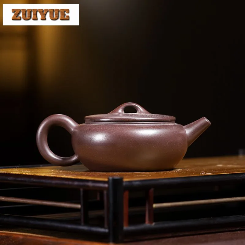 190ml Ancient Yixing Purple Clay Teapots Handmade Pot Raw Ore Purple Mud Tea Maker Kettle Zisha Tea Set For Tea Supplies Craft