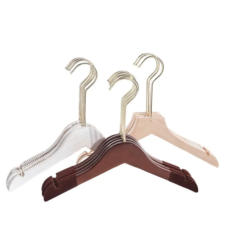 

10pcs Wooden Clothes Children Hanger Solid Wood Kids Hanger Custom Logo Clothing Store Toddler Coat Pants Hanger