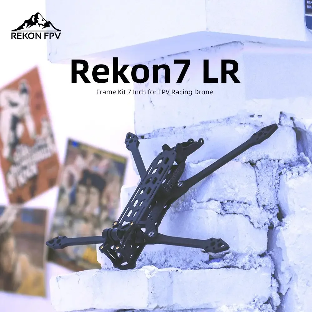 カーボンファイバーフレームキット,fpvレーシング,フリースタイル,DIYパーツ,HGLRC-Rekon7 mm, 3k,7インチ,324 l