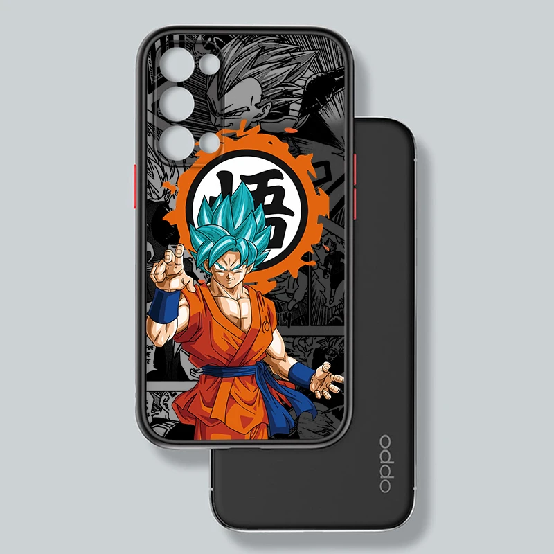 Comics D-Dragon Ball Goku Frosted Translucent For OPPO X5 X3 A54S A5 A94 A16 A53S A57 A74 A72 A96 A98 A78 5G Back Phone Case