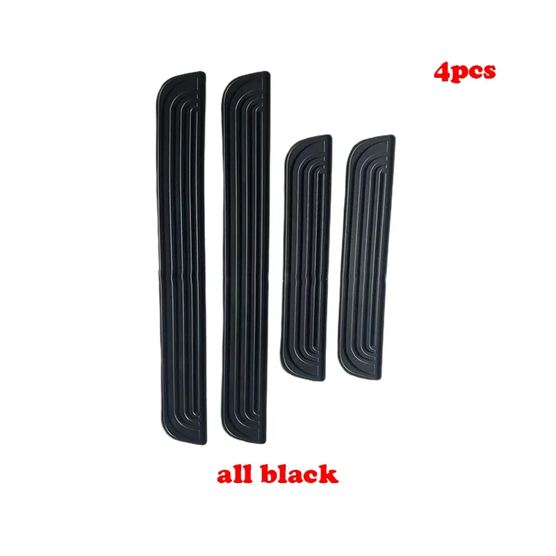 4 stücke Gummi Auto Tür-Schwellen-verschleiss Abdeckungen Schwarz Tür Panel Wachen Schutz Trim Anti-scratch Außen Teile Auto decor Zubehör