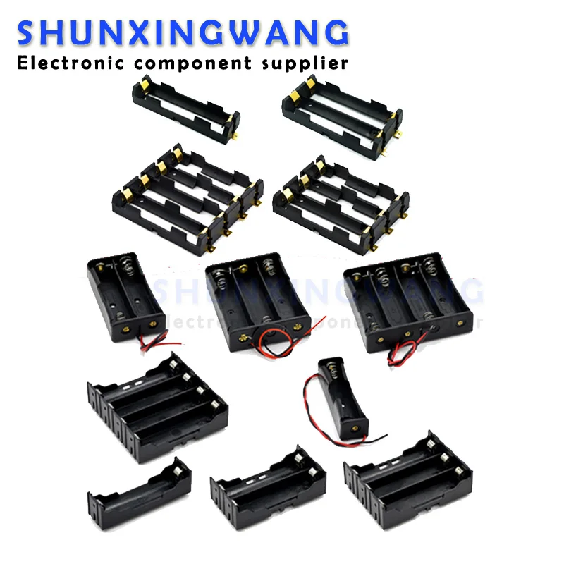 18650 Black Power Bank Cases 1X 2X 3X 4X 18650 High quality DIY battery box 1 2 3 4 Slot Batteries Container