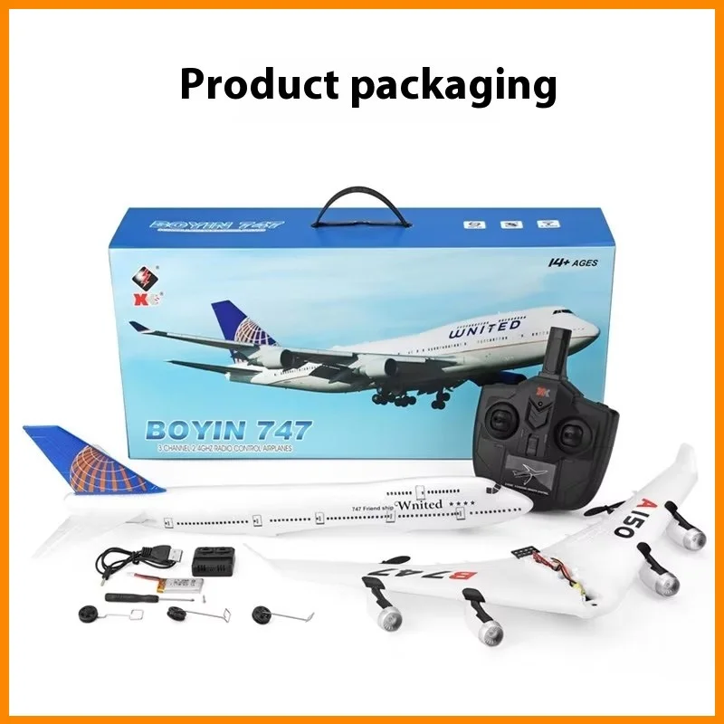 Xka150 Remote-Controlled Aircraft Passenger Glider Three Channel Fixed Wing Remote-Controlled Aircraft Model