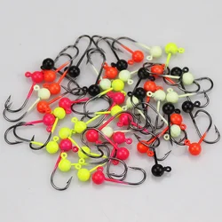 50pcs/set Jig Head Hooks Fishihooks For Fishing Bass Trout Soft Worm Lures Carp Fishing Jig Head Hooks Lure Acesssories