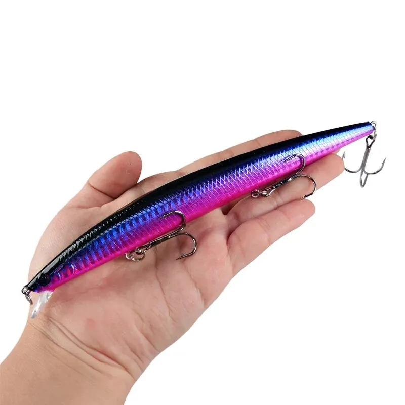 Minnow Fishing Lure Laser Hard Artificial Bait 18cm 24g 3D Eyes Sharp Hooks Sea Fishing Bait Colorful Crankbait Wobblers — zdjęcie 6