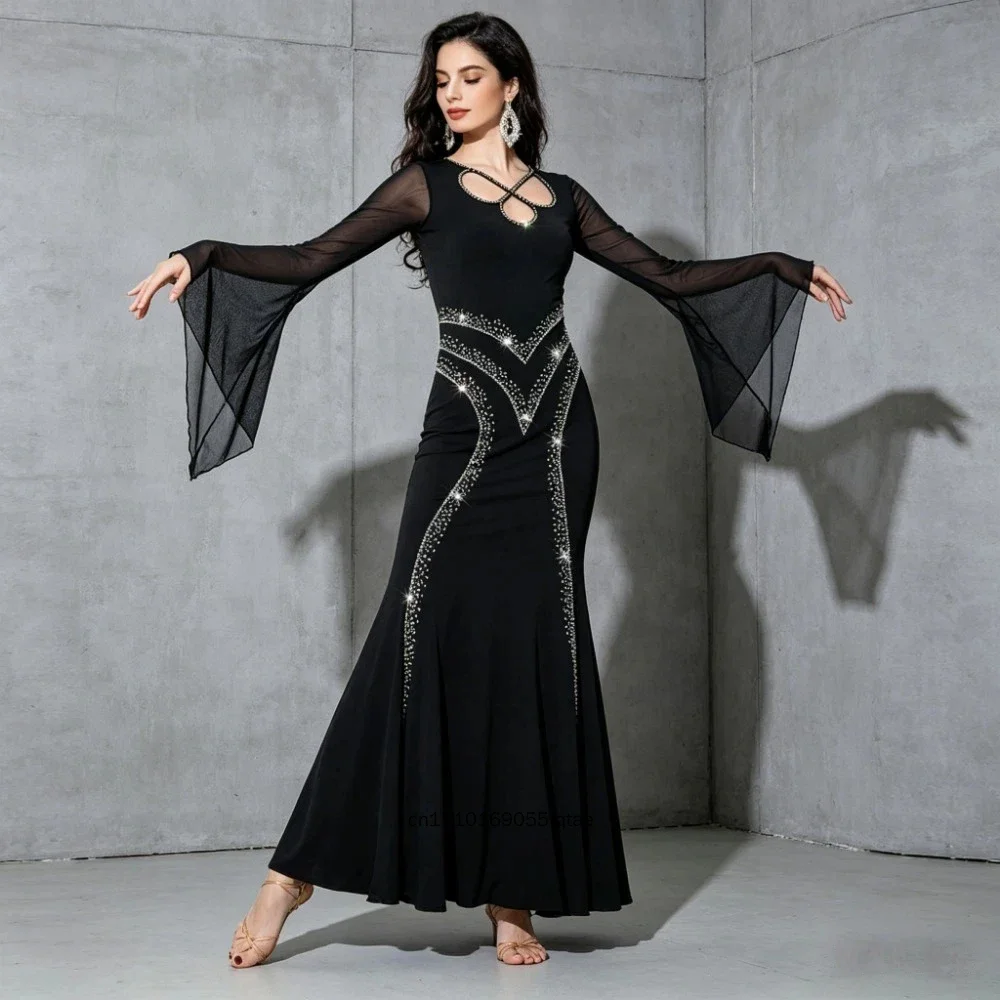 Women Belly Dance Dress Long Sleeves Slim Fit Iraqi Kawleeya Robe Hair Swing Style Spandex Oriental Dance Professional Stage Set