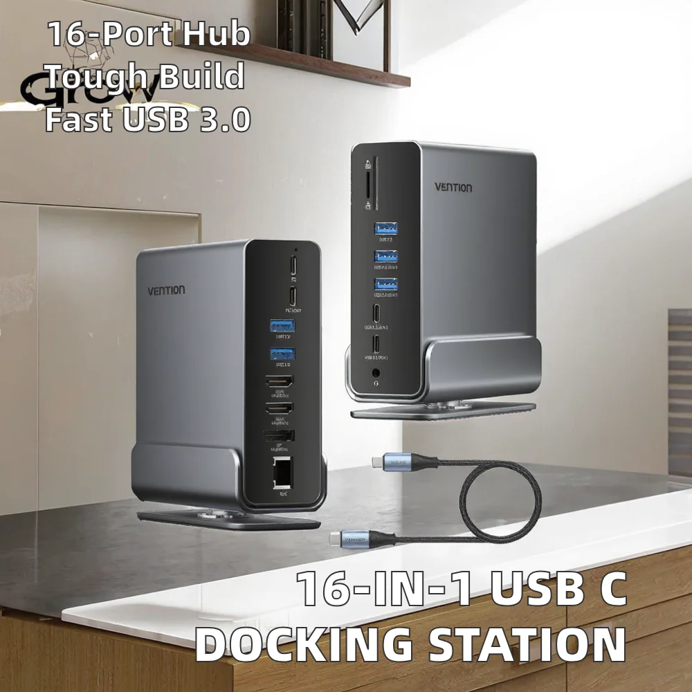Factory Price 16-In-1 USB C Docking Station MST 16 Ports Type C Multi-Function HUB Adapter USB 3.0 for Desktop Computer Stock