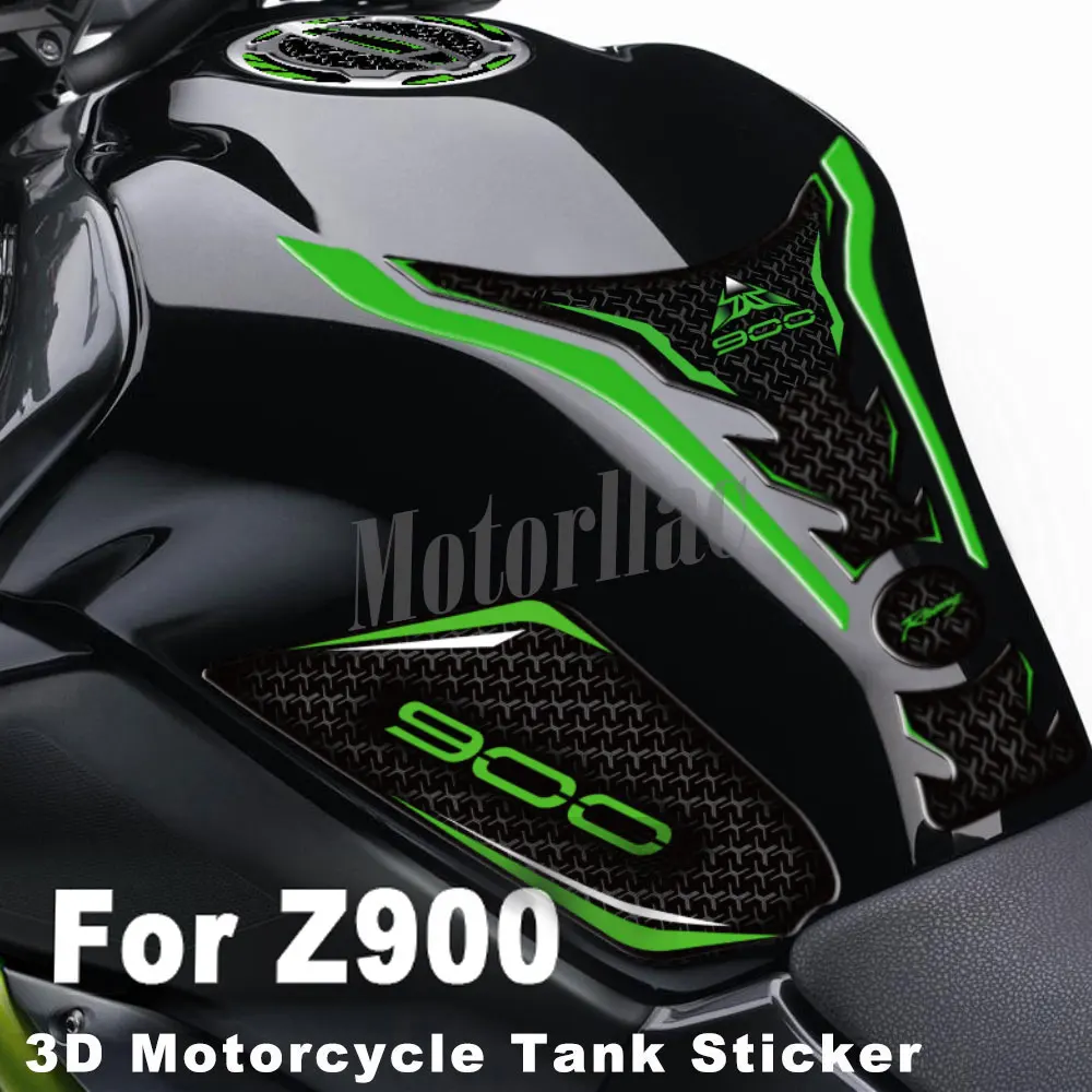 For KAWASAKI Z900 z900 2021 2022 2023 2024 3D Motorcycle Fuel Tank Sticker Gas Tank Protection Decals Waterproof Accessories