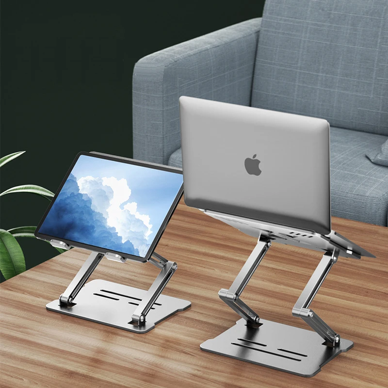 Laptop Stand Holder Bracket Aluminum Alloy Adjustable 3-axis Folding Desk Tablet PC Support Notebook Stand Holder Kickstand