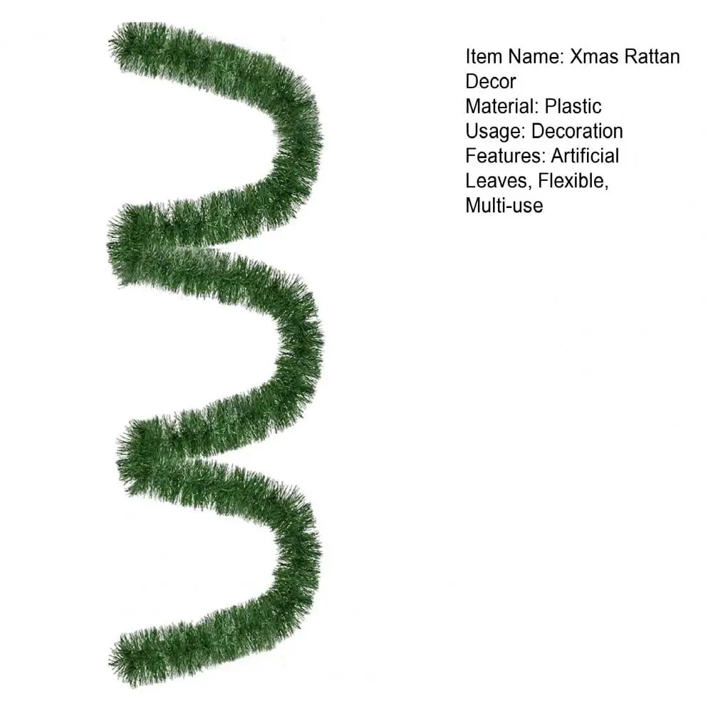 Adjustable Christmas Garland Christmas Rattan Decoration with Artificial Leaves Pine Needle for Home for Wedding
