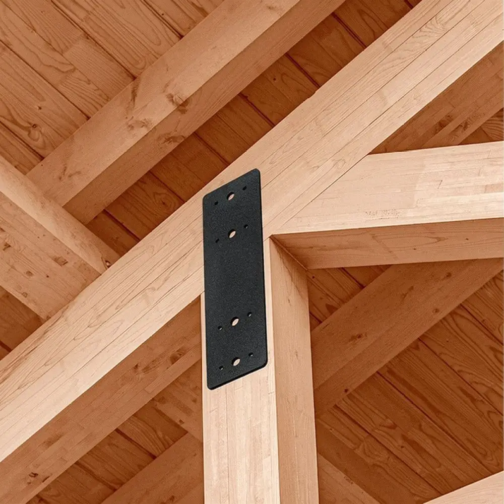 Steel Straight Flat Connector Plate For RTF I Shape Bracket Wood Joint Repair Support Truss Framing Hardware Tool