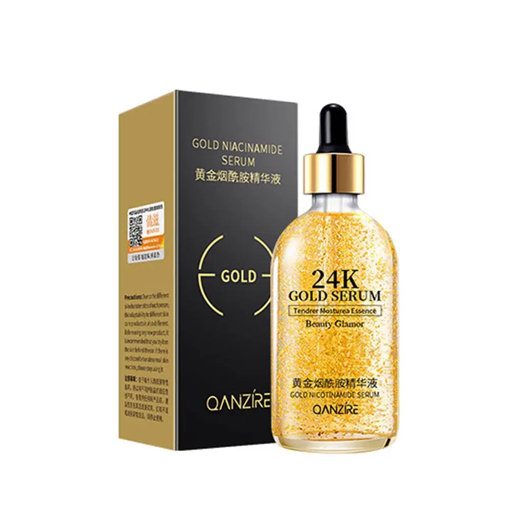 24K Gold Essence Nicotinamide Original Solution Hydrating and Moisturizing Skin Lotion Peptide Anti-aging 30ml for women F2S4