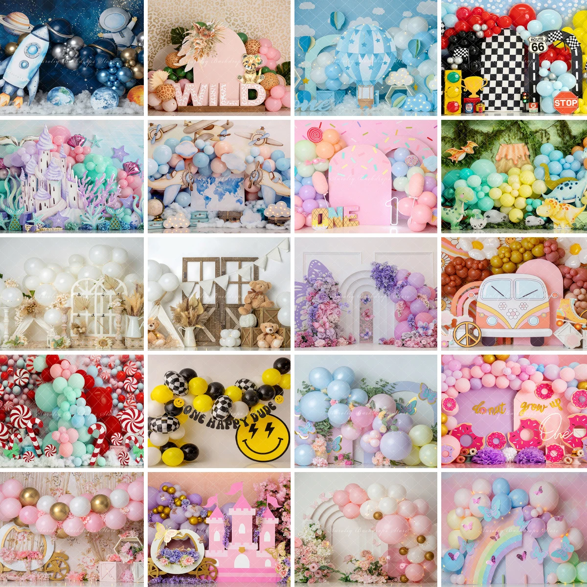 

Фоны для украшения воздушных шаров, торт на день рождения, Smash, реквизит для фотосъемки для детей и взрослых, детские декоры, фотофоны