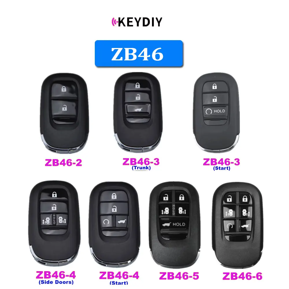 

KEYDIY KD ZB46 Universal Smart Key ZB46-2 ZB46-3 ZB46-4 ZB46-5 ZB46-6 for KD-MAX KD-X2 Car Key Fit 2000+ Models for Honda Style