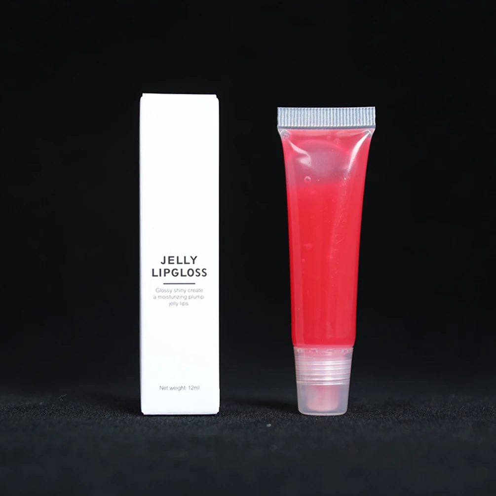 6-color Private Label 12ml Lip Oil Custom Logo Hose Tube Moisturizing Fruit Lipgloss Plumper Long-lasting Natural Lips Makeup