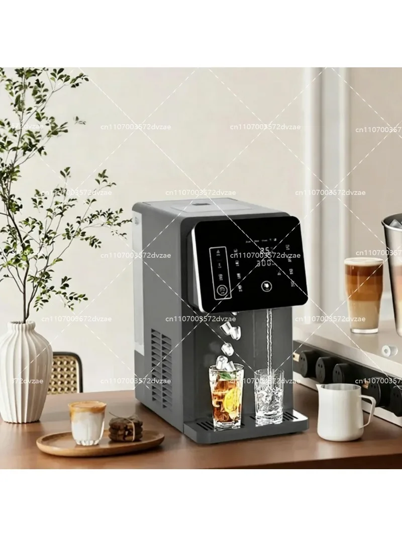 Office Ice Maker Water Dispenser Machine 3-in-1 Cold Hot Water Cube Maker Countertop